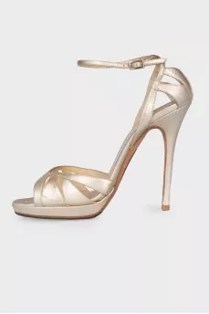 Light golden sandals