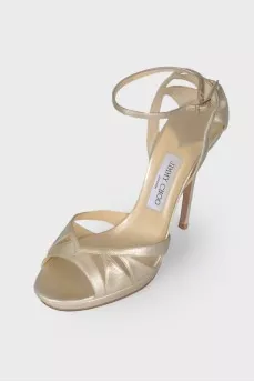 Light golden sandals