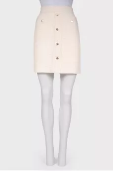 White tweed skirt