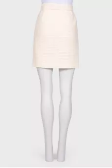 White tweed skirt