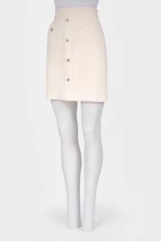 White tweed skirt