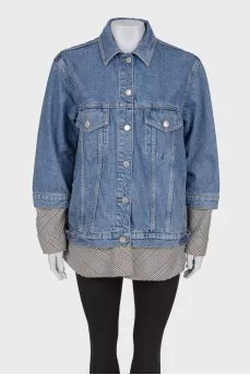 Combined denim jacket