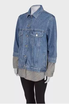 Combined denim jacket