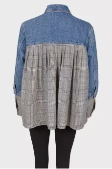Combined denim jacket