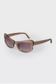 Sunglasses with rhinestones