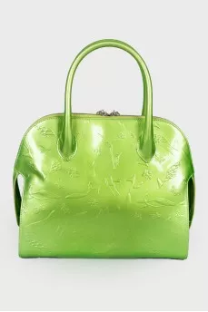 Light green bag with textured embossing