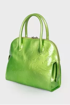 Light green bag with textured embossing