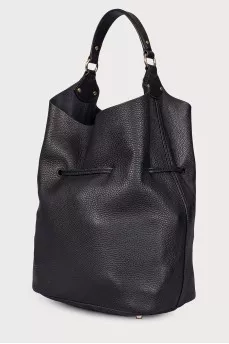 Leather bag with tassels