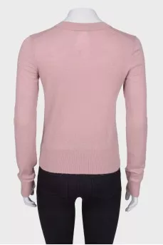 Pink sweater with pearls