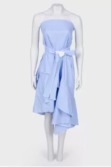 Striped dress with ruffles