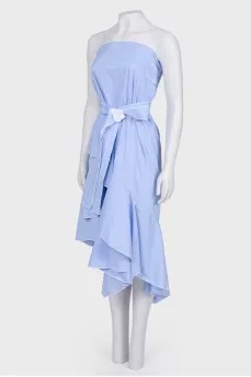 Striped dress with ruffles