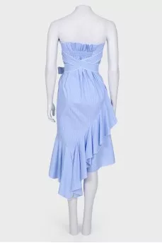 Striped dress with ruffles