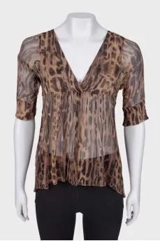 Animalistic print blouse
