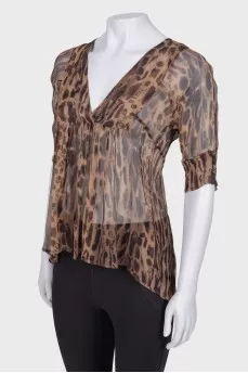 Animalistic print blouse
