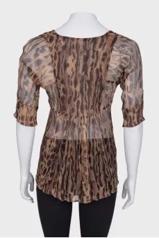 Animalistic print blouse