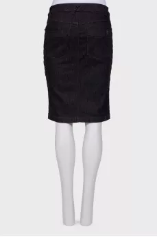 Straight denim skirt