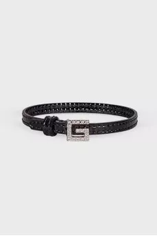 Leather bracelet with a logo