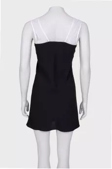 Dress with lace inserts