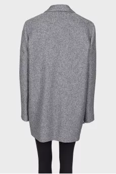 Long double-breasted jacket