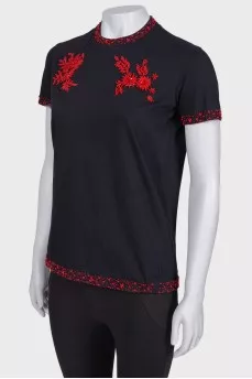 TOP decorated with beads
