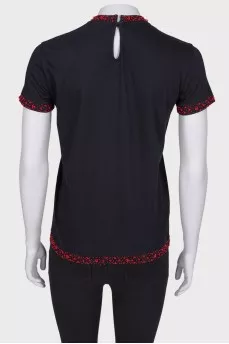 TOP decorated with beads