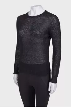 Translucent black sweater