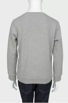 Children's gray sweatshirt with print