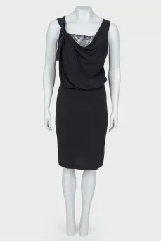 Black dress with bow