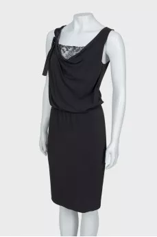 Black dress with bow