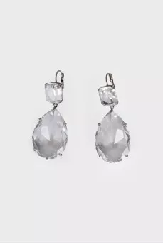 Earrings with large crystals