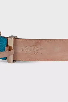 Turquoise leather belt