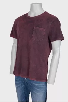 Burgundy Т-shirt with pocket