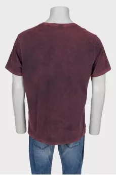 Burgundy Т-shirt with pocket