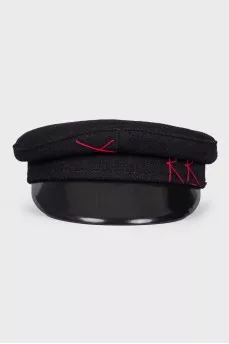 Black woolen cap