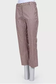 Short pants in small abstract print