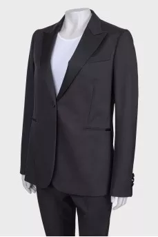 Black single-breasted jacket