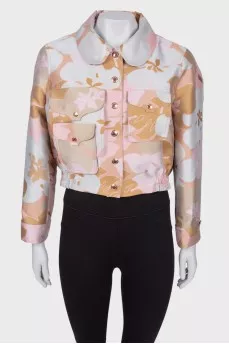Short jacket with print