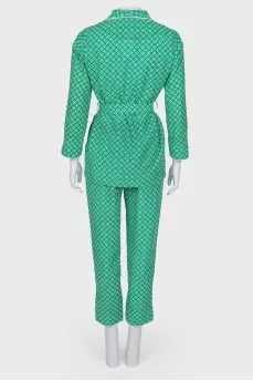 Green pantsuit
