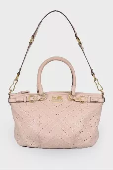 Perforated leather bag