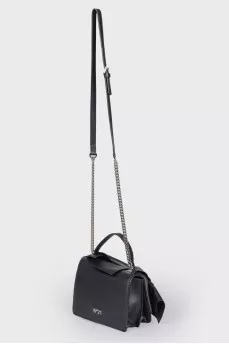 Bag with leather bow