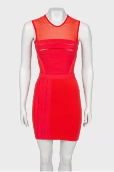 Red mini dress