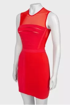 Red mini dress