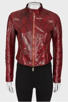 Snakeskin embossed jacket