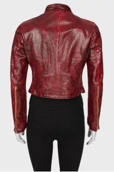 Snakeskin embossed jacket