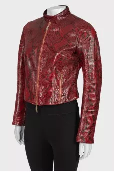 Snakeskin embossed jacket
