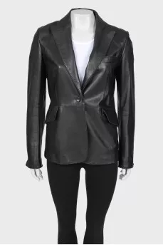 Black leather jacket