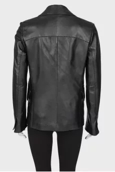 Black leather jacket