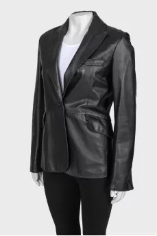 Black leather jacket