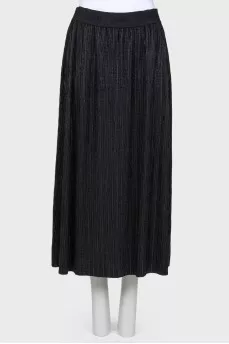 Black regular fit skirt