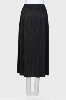 Black regular fit skirt